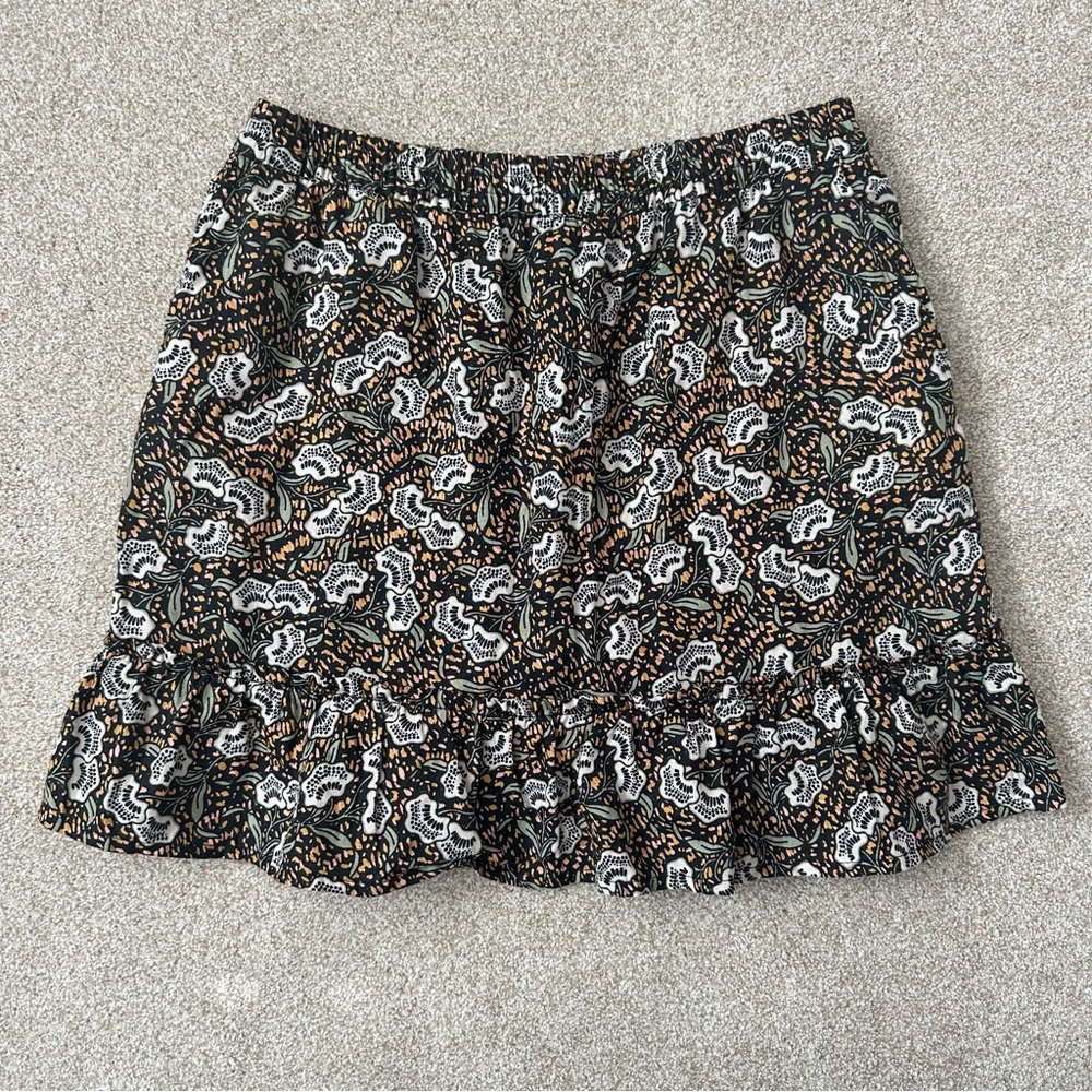 Rachel Zoe Linen Floral Skirt Size Medium